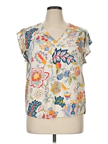 Cynthia Rowley Short Sleeve Blouse (view 1)