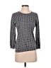 Banana Republic 100% Cotton Houndstooth Gray Pullover Sweater Size S - photo 1