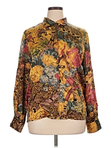 Doncaster Collection Long Sleeve Silk Top (view 1)