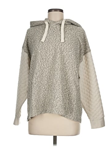 Madewell Quilted-Sleeve Hoodie Sweatshirt (view 1)