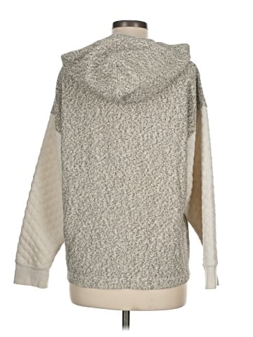 Madewell Quilted-Sleeve Hoodie Sweatshirt (view 2)