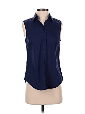 Grammar Sleeveless Button-Down Shirt (view 1)