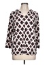 Anne Klein Argyle Ivory 3/4 Sleeve Blouse Size L - photo 1