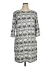 Tacera Print Gray Casual Dress Size 1X - photo 1