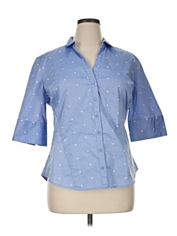 7th Avenue Design Studio New York & Company 3/4 Sleeve Polo (view 1)