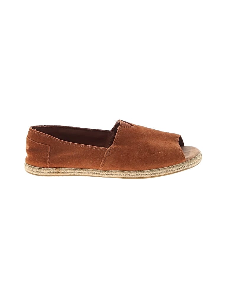 Pre-owned Toms Flats In Brown