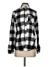 Express 100% Cotton Checkered-gingham Black Long Sleeve Button-Down Shirt Size XS - photo 1