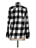 Express 100% Cotton Checkered-gingham Black Long Sleeve Button-Down Shirt Size XS - photo 2