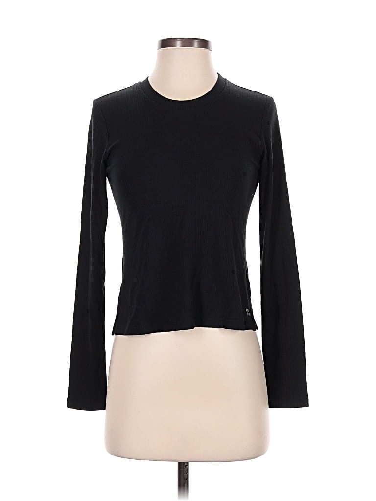 Pre-owned Free Fly Long Sleeve T-shirt In Black