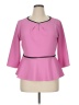 Elle Pink 3/4 Sleeve Blouse Size XL - photo 1
