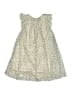 H&M 100% Polyester Stars Ivory Gold Dress Size 7 - 8 - photo 2