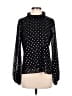 Yumi Kim 100% Polyester Polka Dots Black Long Sleeve Blouse Size XS - photo 1
