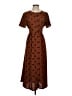 Roolee Polka Dots Brown Casual Dress Size S - photo 1