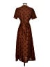 Roolee Polka Dots Brown Casual Dress Size S - photo 2