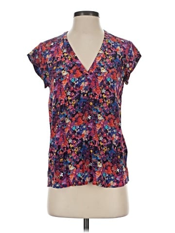 Joie Short Sleeve Silk Top (view 1)