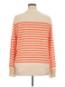 J.Crew Factory Store Stripes Orange Pullover Sweater Size XL - photo 2