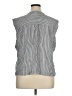 Old Navy Stripes Gray Sleeveless Button-Down Shirt Size XL - photo 2