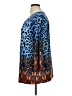 Susan Graver Animal Print Blue 3/4 Sleeve Blouse Size XL - photo 5