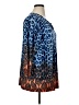Susan Graver Animal Print Blue 3/4 Sleeve Blouse Size XL - photo 4
