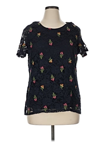 Christopher & Banks Short Sleeve Blouse (view 1)