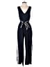 Diane von Furstenberg Solid Blue Jumpsuit Size 6 - photo 1