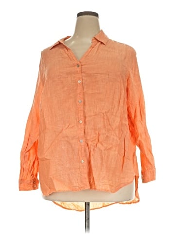 Sigrid Olsen Long Sleeve Button-Down Shirt (view 1)