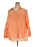 Sigrid Olsen 100% Linen Orange Long Sleeve Button-Down Shirt Size 3X - photo 1