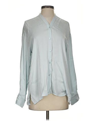 Vince. Long Sleeve Silk Top (view 1)