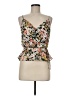 Nine Britton 100% Polyester Floral Ivory Sleeveless Blouse Size M (petite) - photo 1