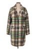 Prettygarden 100% Polyester Plaid Green Coat Size L - photo 1