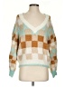 Altar'd State 100% Acrylic Checkered-gingham Ivory Pullover Sweater Size XS - photo 1