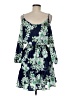 Eliza J 100% Polyester Floral Blue Casual Dress Size 8 - photo 2
