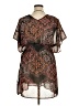 BCBGMAXAZRIA 100% Polyester Paisley Brown Casual Dress Size XL - photo 2