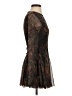 Zara 100% Polyester Paisley Brown Cocktail Dress Size S - photo 4