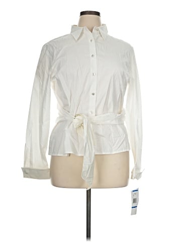 Jones New York Collection Long Sleeve Button-Down Shirt (view 1)