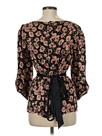 Charlotte Ronson 3/4 Sleeve Silk Top (view 2)