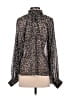Sabina Musayev Animal Print Silver Long Sleeve Blouse Size XS - photo 2