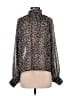 Sabina Musayev Animal Print Silver Long Sleeve Blouse Size XS - photo 1