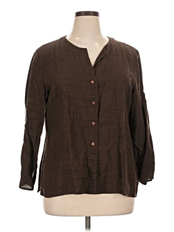 Eileen Fisher 3/4 Sleeve Button-Down Shirt (view 1)