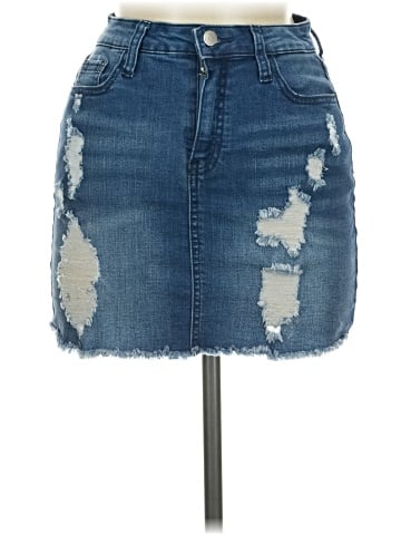 Tinseltown Denim Skirt (view 1)