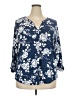 Papermoon Blue 3/4 Sleeve Blouse Size 2X - photo 1