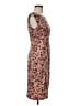Connected Apparel Floral Brown Cocktail Dress Size 6 - photo 4