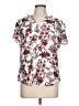 41Hawthorn 100% Polyester Floral White Short Sleeve Blouse Size L - photo 1