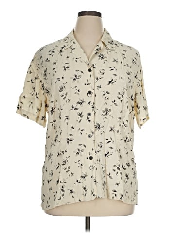 Elisabeth by Liz Claiborne Short Sleeve Button-Down Shirt (view 1)