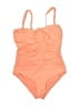 Jantzen Solid Orange One Piece Swimsuit Size 12 - photo 1