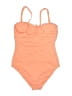 Jantzen Solid Orange One Piece Swimsuit Size 12 - photo 2