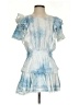LoveShackFancy 100% Cotton Tie-dye Blue Cocktail Dress Size 4 - photo 1