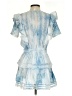 LoveShackFancy 100% Cotton Tie-dye Blue Cocktail Dress Size 4 - photo 2