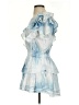 LoveShackFancy 100% Cotton Tie-dye Blue Cocktail Dress Size 4 - photo 5