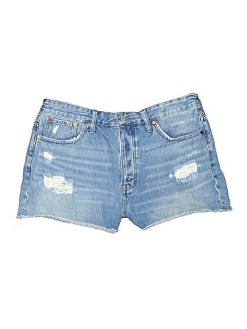 Madewell Relaxed Denim Shorts in Homecrest Wash: Ripped Edition (view 1)